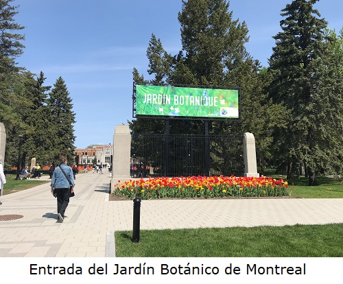Entrada del Jardín Botánico de Montreal